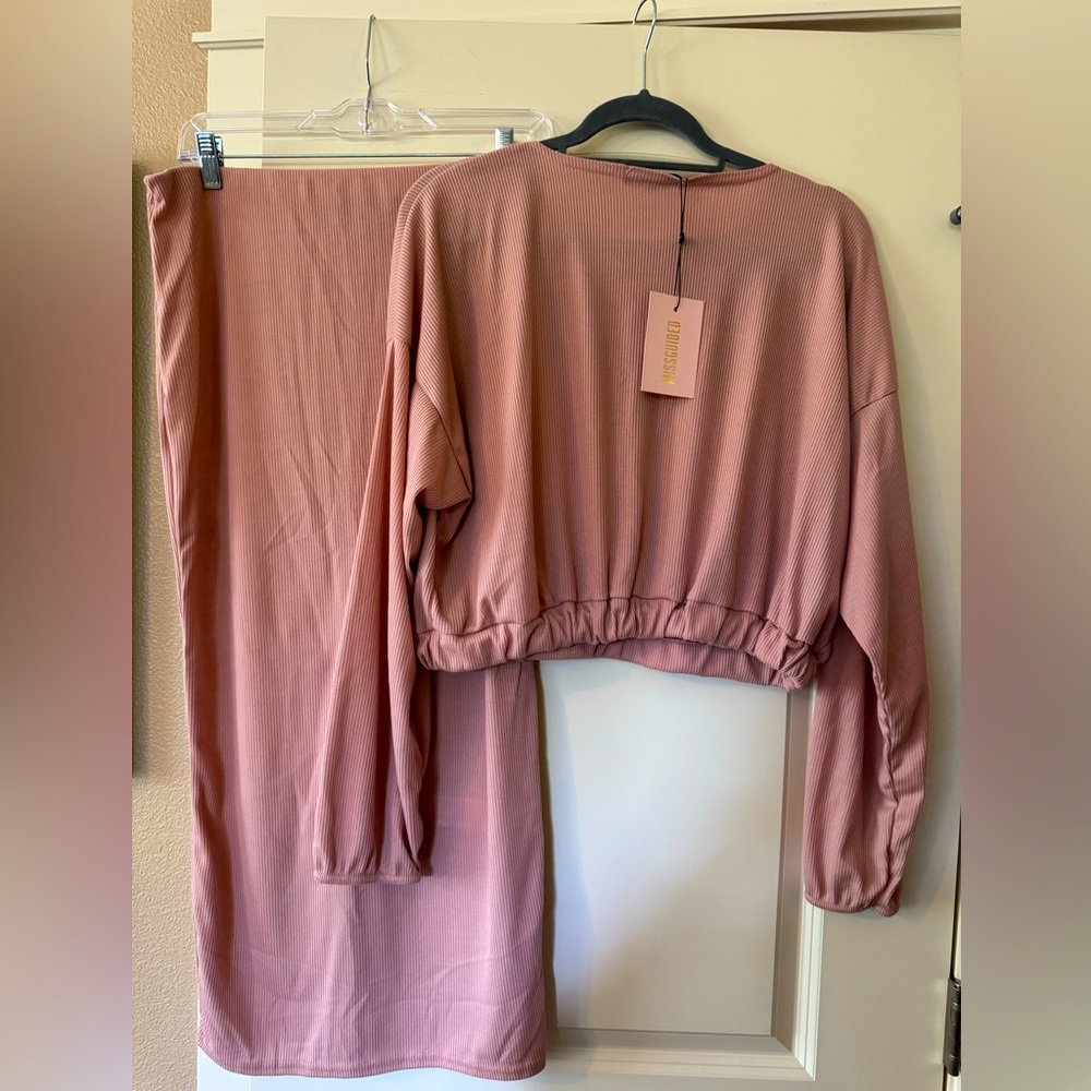 2 Piece Size 14 Missguided Crop & Skirt Set NWT